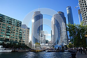 Glass highrises on Toronto waterfront