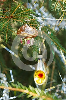 Glass home and lantern christmas decoration