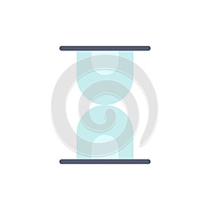 Glass, Hour, Loading  Flat Color Icon. Vector icon banner Template