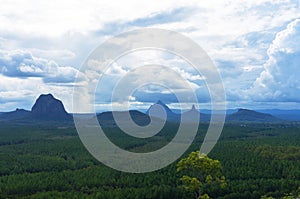 Glass House Mountains National Park landscape, Queensland, Australia