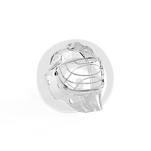 glass ice hockey goalie mask isolated