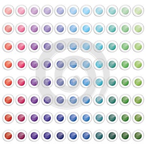 88 Glass info-graphic buttons