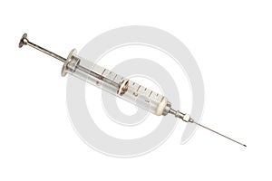 Glass interchangeable medical syringe