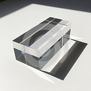 The glass, with the interplay of light enhancing its dimensiona