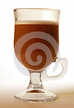 Glass of irish coffee