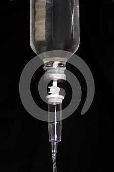 Glass IV Bottle, Drip Chamber And IV Tubing