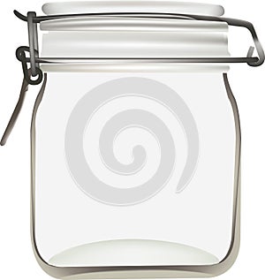 Glass jar with airtight closur