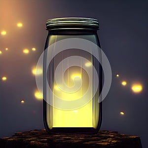 Glass Jar of Fireflies
