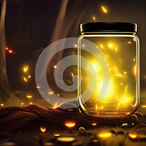 Glass Jar of Fireflies