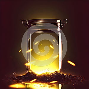 Glass Jar of Fireflies