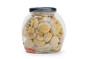 Glass jar with img