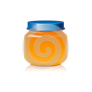 Glass Jar Mock Up For Honey, Jam, Jelly or Baby Food Puree