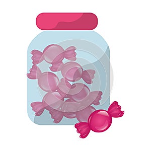 glass jar with sweet candies
