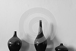 Glass jars for photography on a white background still-life