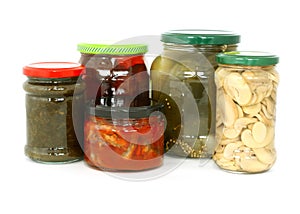 Glass jars with img