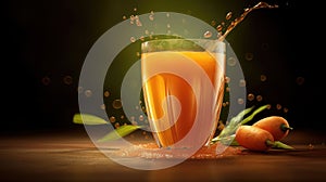 Glass of juice is being poured over bowl filled with oranges. The orange-colored liquid spills out and covers fruit