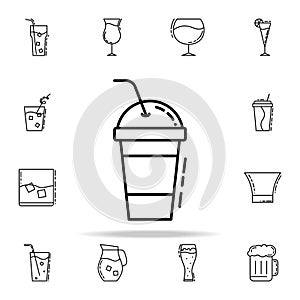 glass of juice dusk icon. Drinks & Beverages icons universal set for web and mobile