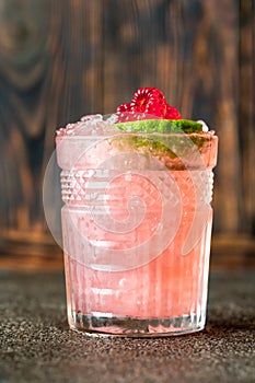 Glass of Knickerbocker cocktail photo