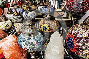 Glass lamps.