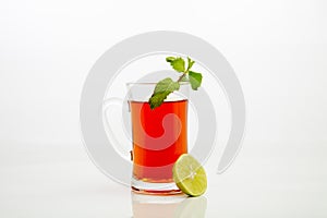 Glass of lemon tea