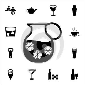 glass of lemonade icon. Bar icons universal set for web and mobile