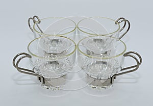 Glass Made Cups for Tea Coffee Serving