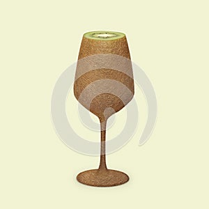 A glass made of juicy kiwifruit.