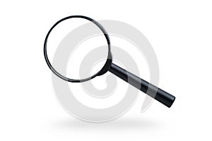 Glass magnifier on a white background. Isolated