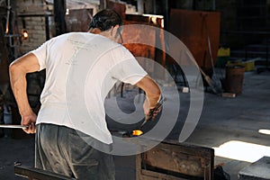 Glass making artisan.