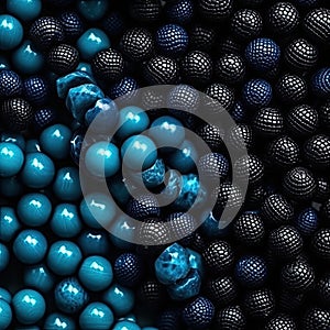 glass marbles blue perfectly connected photo pattern poster decor wallpaper design material