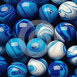 glass marbles blue perfectly connected photo pattern poster decor wallpaper design material