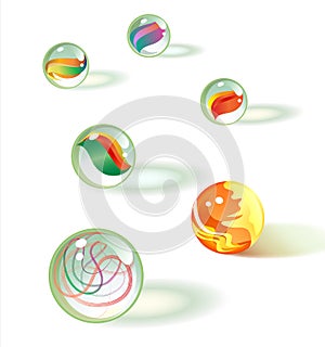 Glass marbles set 2 photo