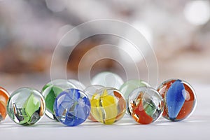 Glass marbles photo