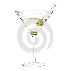 Glass of martini photo