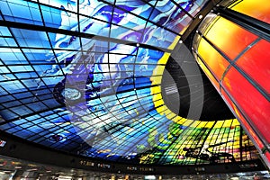 Glass masterpiece on the roof of Meilidao station in Kaohsiung ,Taiwan photo