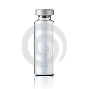 Glass medical ampoule with aluminium cap photo