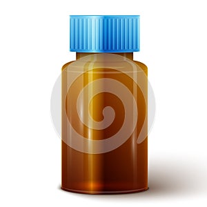 Glass medicine bottle