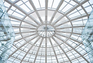 glass and metal, roof background