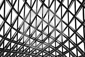 Glass and metal roof of modern building