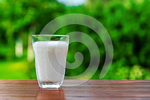 Glass of milk.