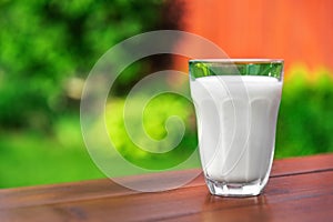 Glass of milk.