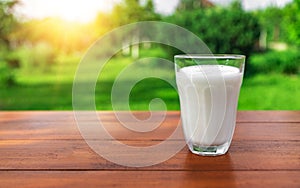 Glass of milk.