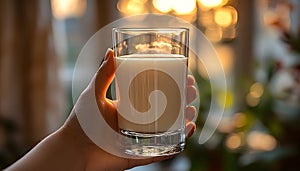 A Glass of Milk at Sunset photo