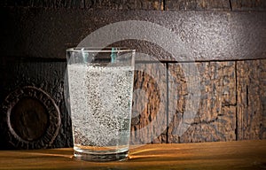 Glass of mineral water