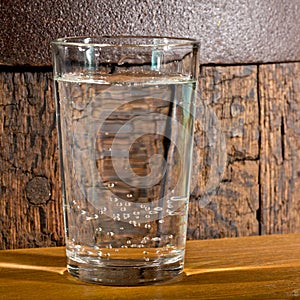 Glass of mineral water