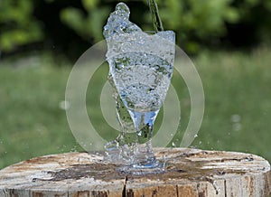 Glass with mineral water photo