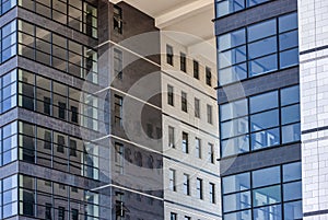 glass modern facade of a contemporary building