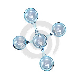 Glass molecule model 3D