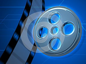 Glass Movie Tape 3D Background