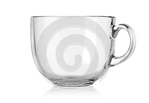 Glass mug empty blank for coffee or tea i